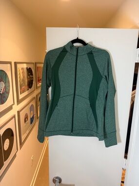NWT Cutter & Buck Womens Shoreline Colorblock Full-Zip - Hunter Green - Large